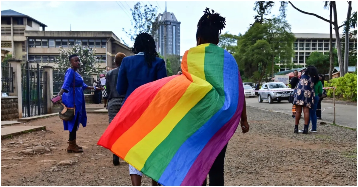 LGBTQ community members in protest. Photo: The Guardian.