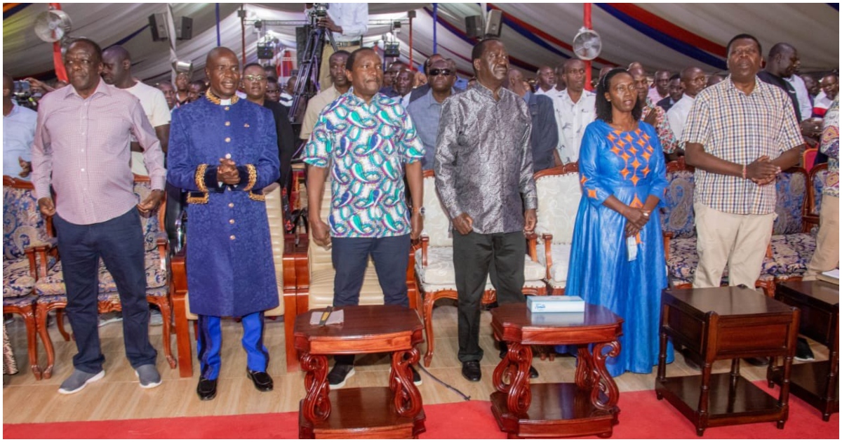 Azimio La Umoja One Coalition leaders. Photo: Raila Odinga.